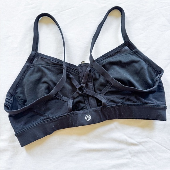 Lululemon Racerback Bra *Medium Support, A/B Cup Size 8 BLACK - Picture 1 of 4